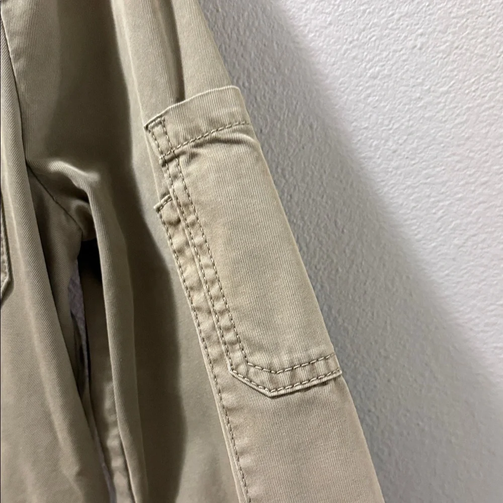 Banana Republic Khaki Green Utility Jacket; XS, Like New - Picture 8 of 9